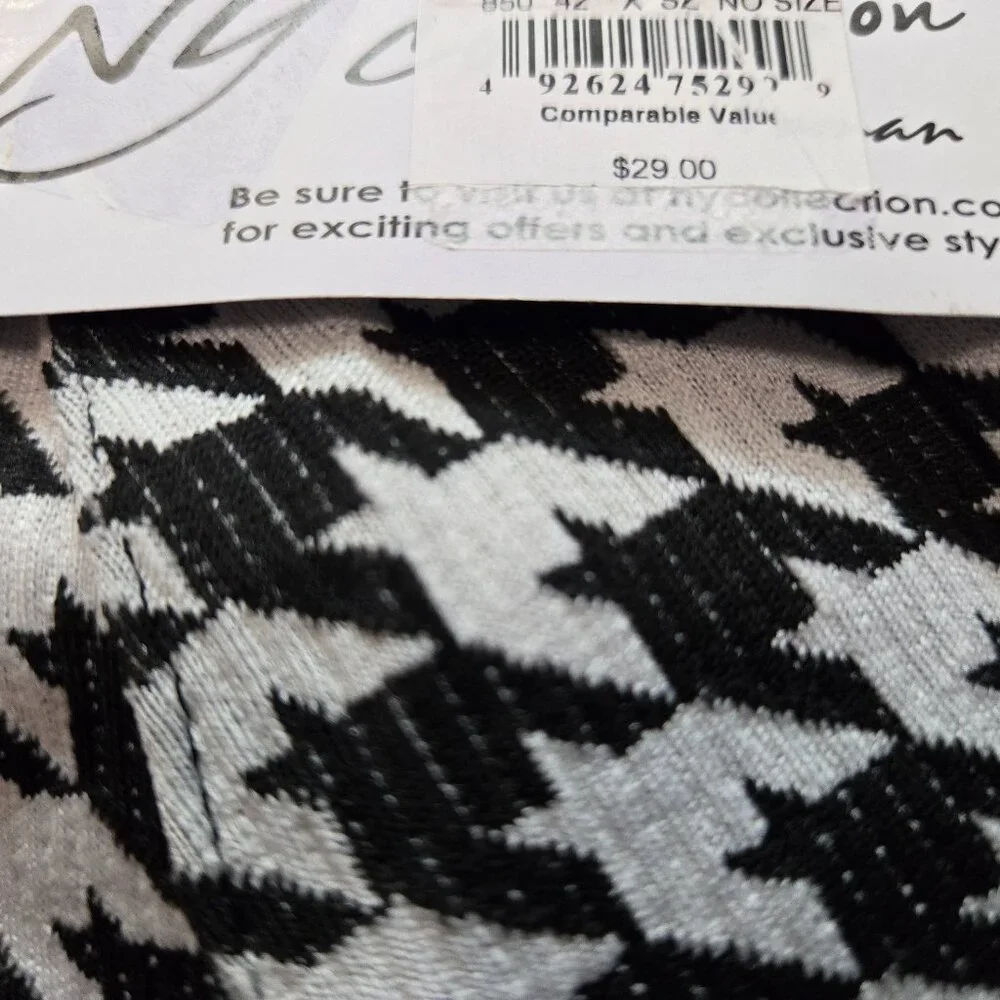 NY Collection Woman* Black & White Open-Front Cardigan Long Sleeve* Size: 2X - Picture 9 of 10
